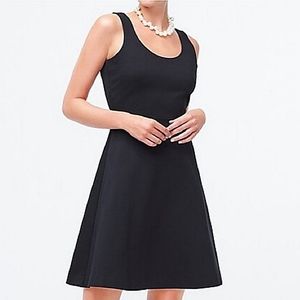 J.Crew Black Skater Dress LBD Party Office Travel Preppy Twee Gift Spring Summer